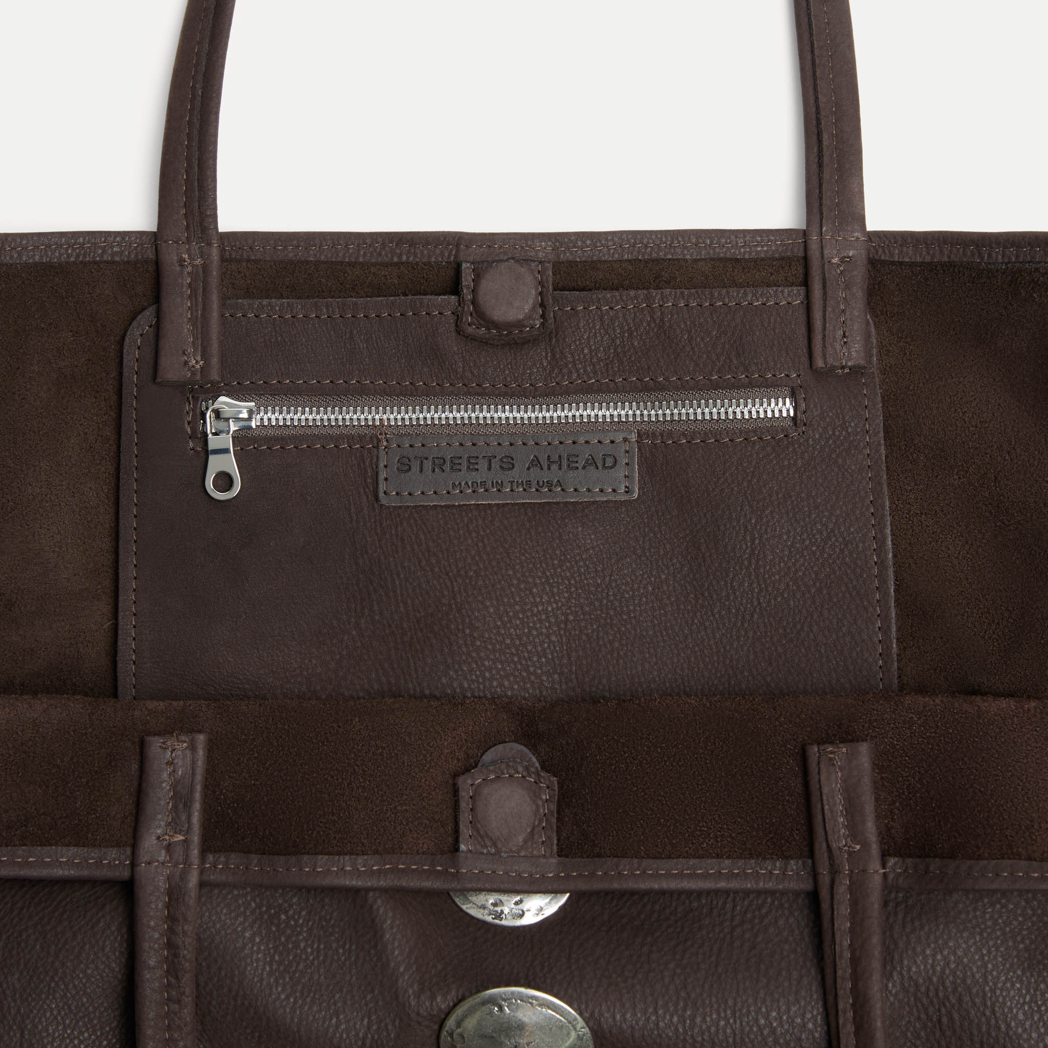 Gaia Tote Bag Coffee Nubuck - [description] - StreetsAheadInc