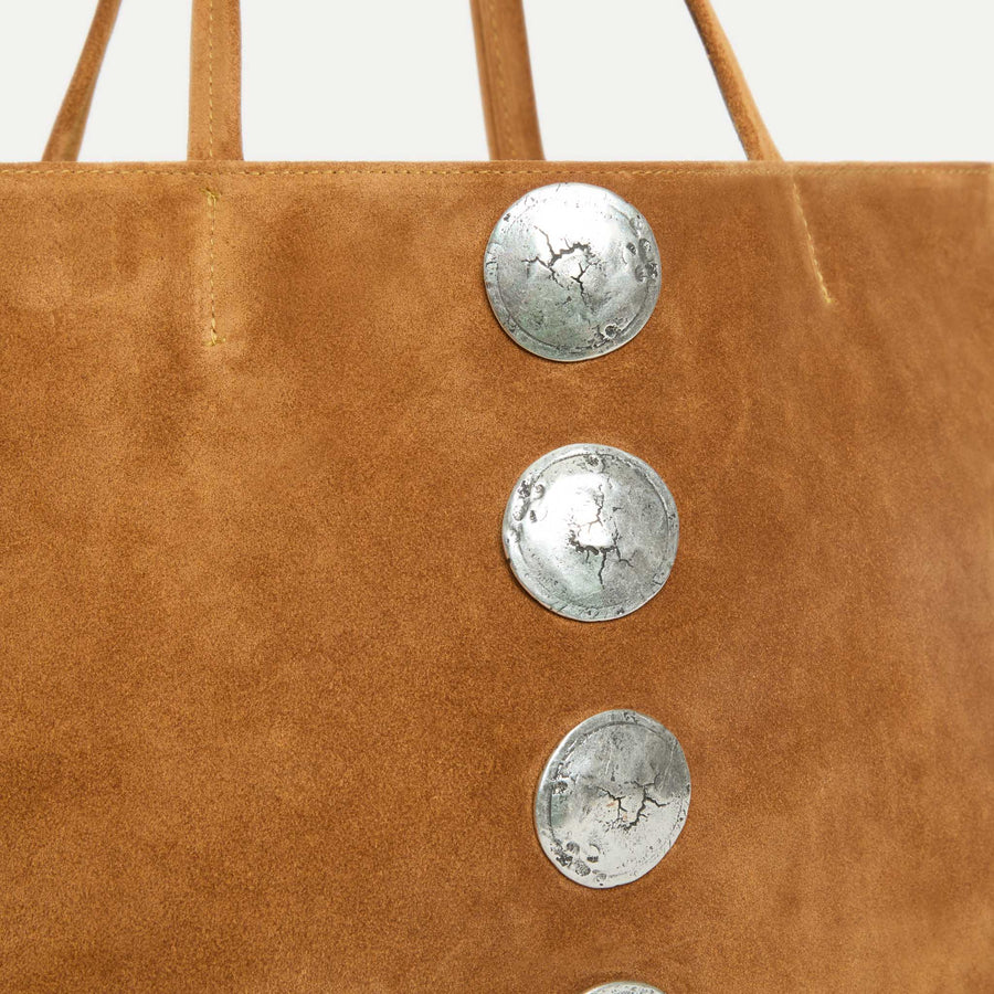 Gaia Tote Bag Tan Suede