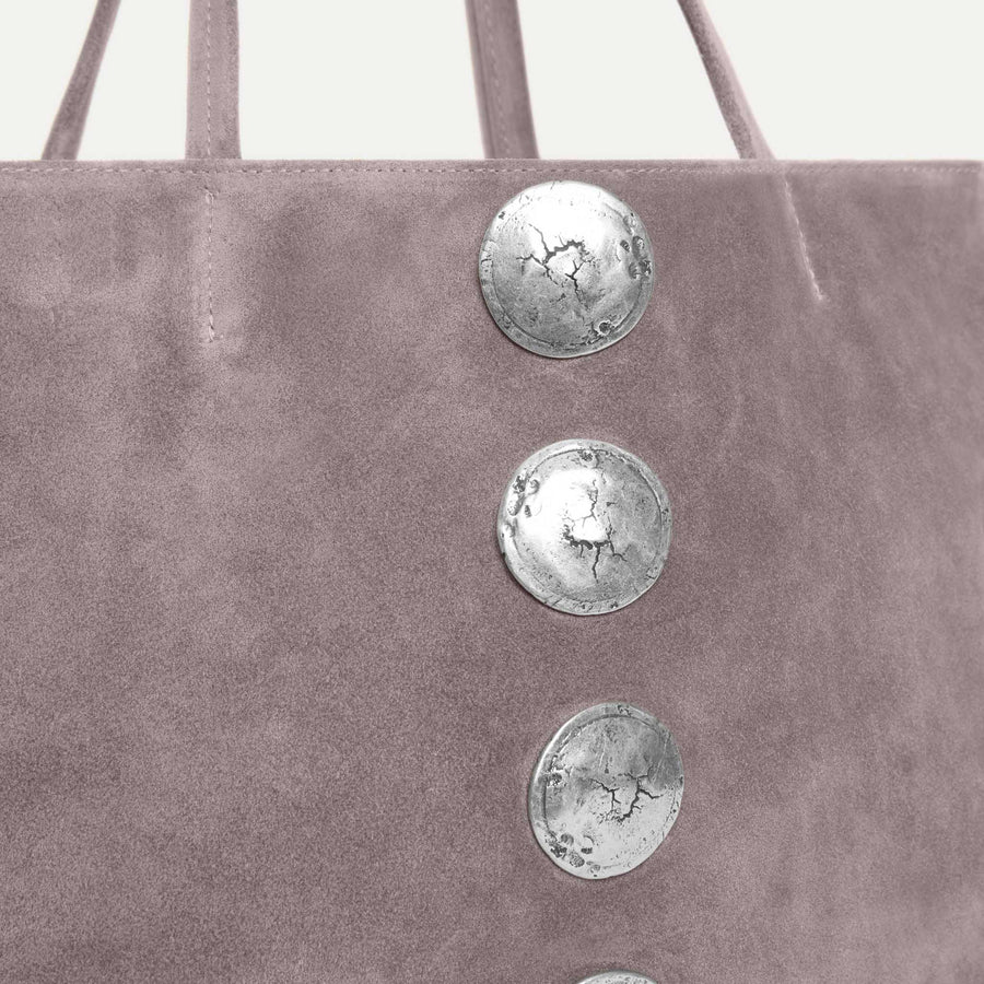 Gaia Tote Bag Grey Suede