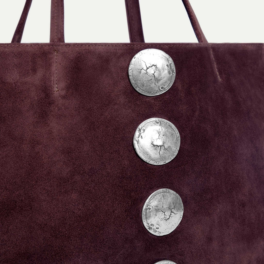Gaia Tote Bag Plum Suede