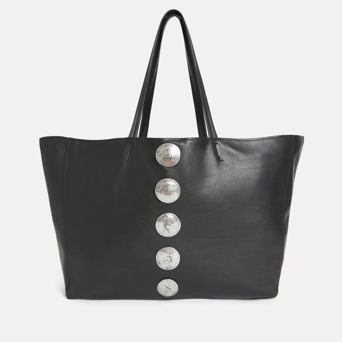 Gaia Tote - Black Italian Leather | Streets Ahead – StreetsAheadInc