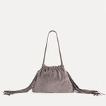 Diana Fringe Bag Grey Suede - [description] - StreetsAheadInc