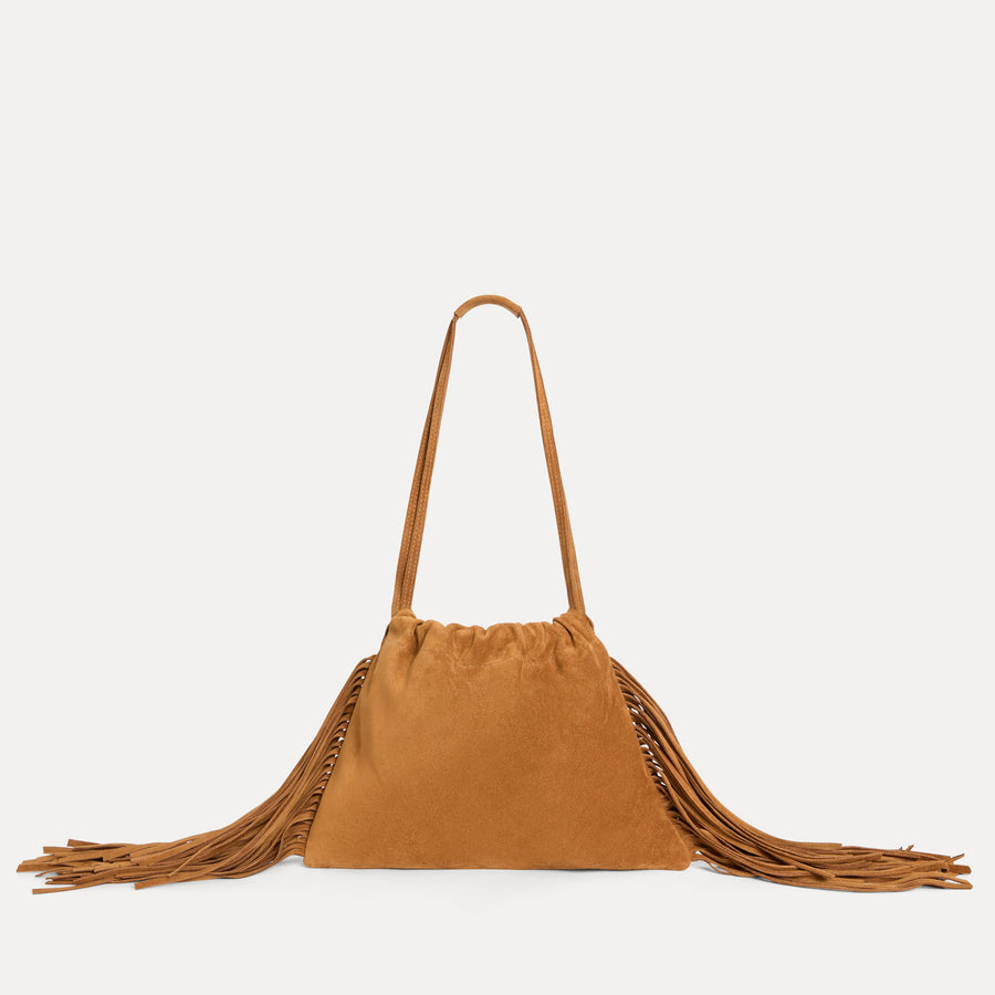Diana Fringe Bag Tan Suede