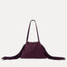 Diana Fringe Bag in plum Italian suede with drawstring closure and fringe detail, Streets Ahead