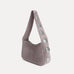 Athena Shoulder Bag in grey Italian suede with silver concho hardware, Streets Ahead