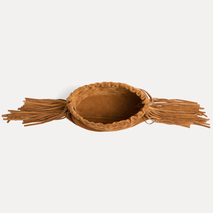 Diana Fringe Bag Tan Suede