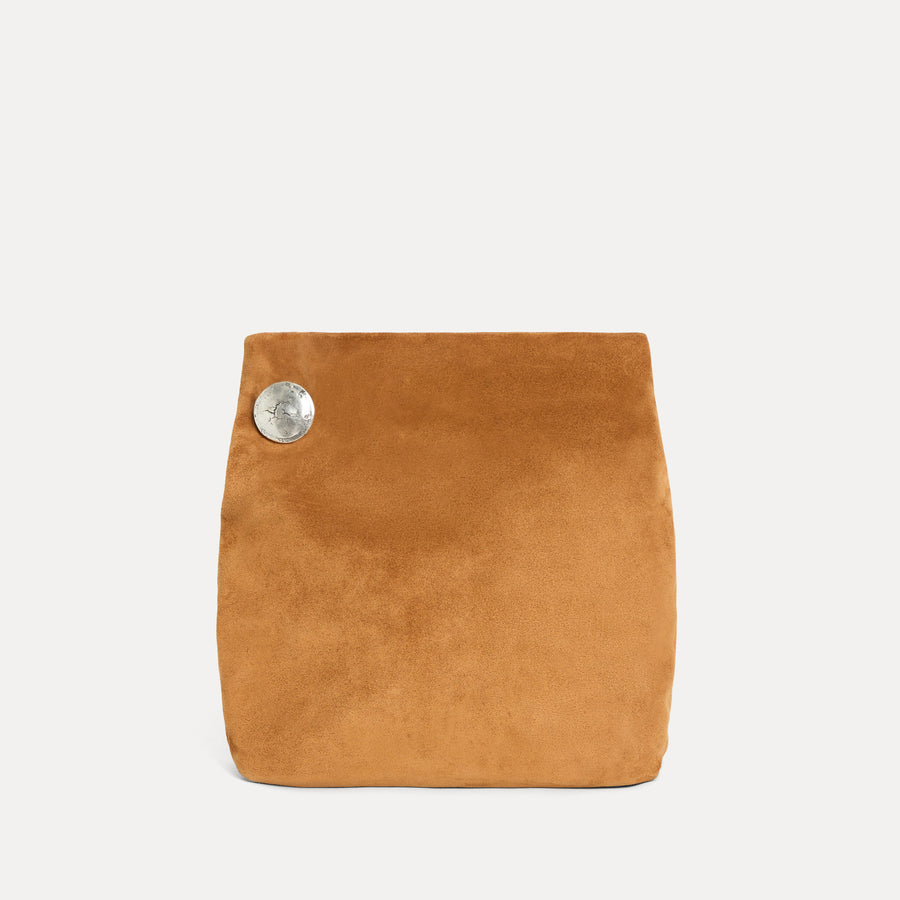 Vesta Clutch Tan Suede