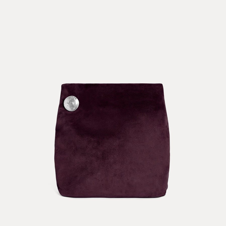 Vesta Clutch Plum Suede