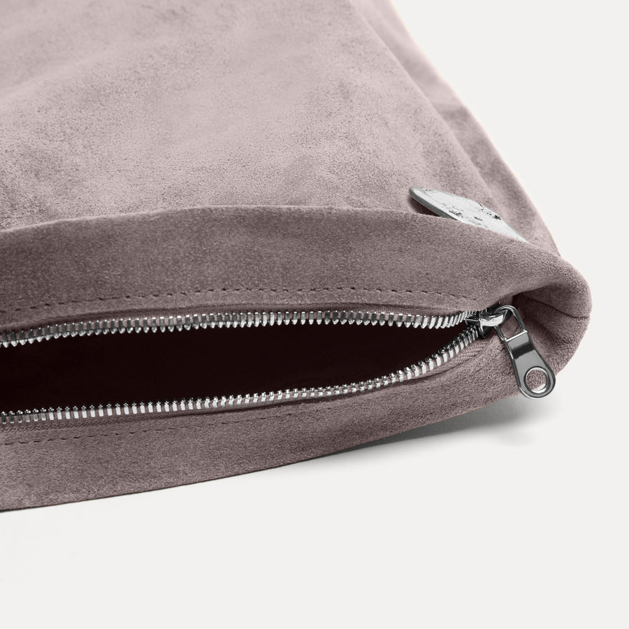 Vesta Clutch Grey Suede