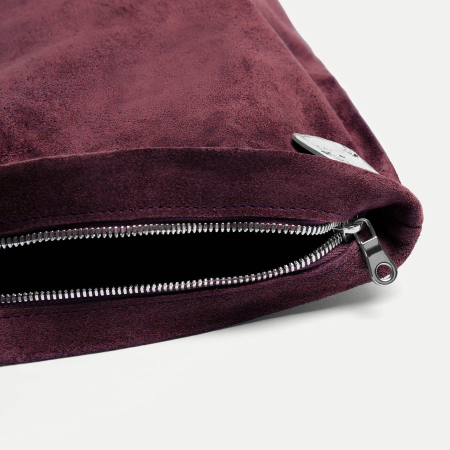 Vesta Clutch Plum Suede