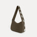 Athena Shoulder Bag in olive Italian nubuck with silver concho hardware, Streets Ahead