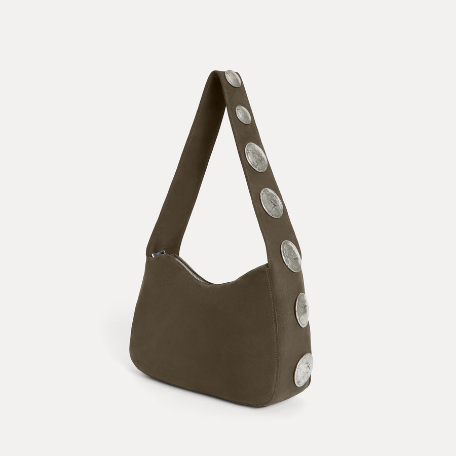 Athena Shoulder Bag Olive Nubuck