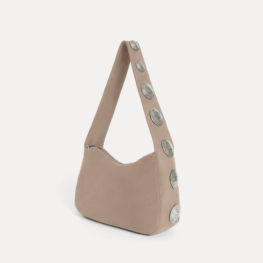 Athena Shoulder Bag Taupe Nubuck