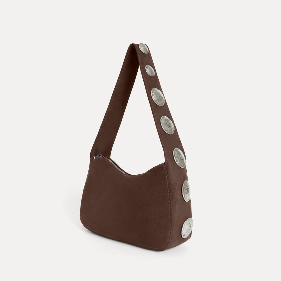 Athena Shoulder Bag Chocolate Nubuck