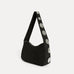 Athena Shoulder Bag in black Italian nubuck with silver concho hardware, Streets Ahead