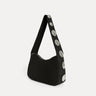 Athena Shoulder Bag in black Italian nubuck with silver concho hardware, Streets Ahead