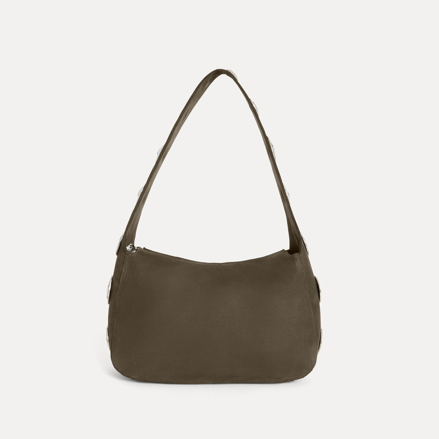 Athena Shoulder Bag Olive Nubuck
