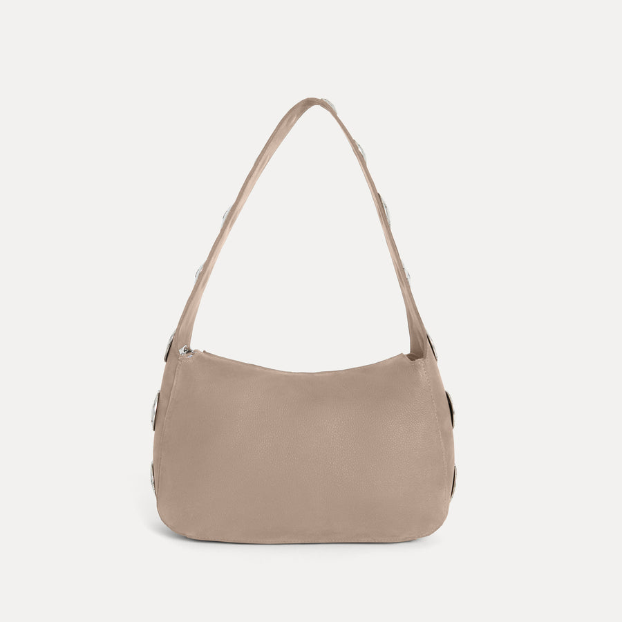 Athena Shoulder Bag Taupe Nubuck