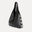 Angled view of the Rhea Slouchy Hobo in black leather showing slouchy silhouette and silver side detail - Streets Ahead