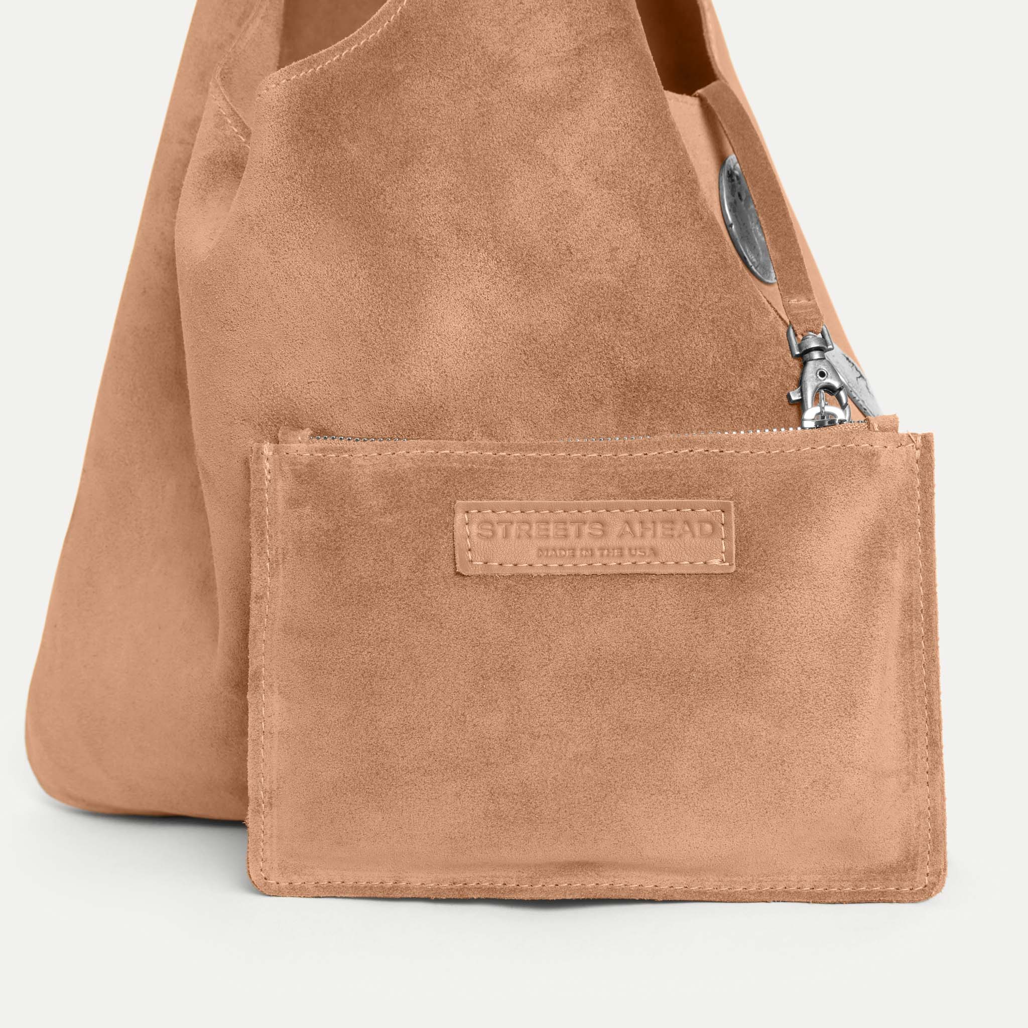 Rhea Hobo Bag Cappuccino Suede - [description] - StreetsAheadInc