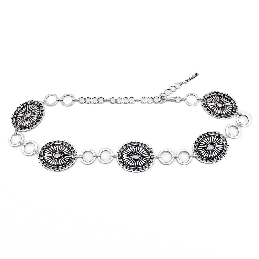 Barrett - Italian Silver Western Chain Belt - Streets Ahead