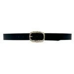 Emerson Belt - Black Classic Italian Leather Unisex Belt - Streets Ahead