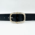 Emerson Belt - Black Classic Italian Leather Unisex Belt - Streets Ahead