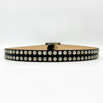 Taylor Belt - Edgy Black Leather Silver Studded Belt - Streets Ahead