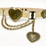 Mia Heart Belt - Brass - [description] - StreetsAheadInc