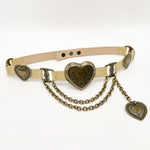 Mia Heart Belt - Brass - [description] - StreetsAheadInc