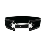 Elanor - Chic Black Leather Hair On Waist Belt - Streets Ahead