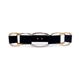 Isabella Belt - Mixed Metal Statement Black Belt - Streets Ahead