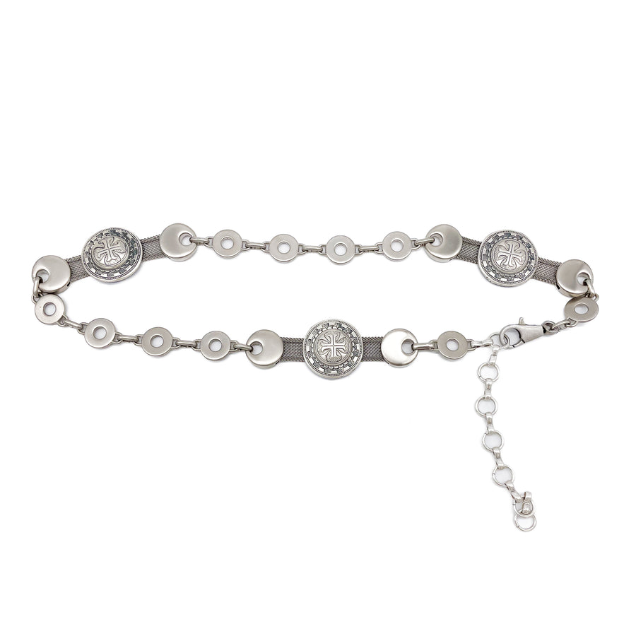 Remy Belt - Matte Silver Italian Chain Belt - Streets Ahead