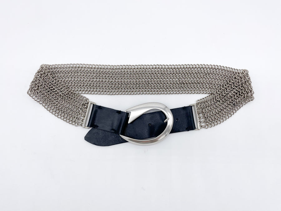 Avery Belt - Silver Chain Link Drop Waist Belt - Streets Ahead