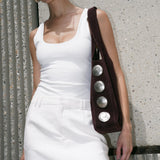 Rhea Hobo Bag Plum Suede