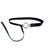 Celest - Long Tie Black Leather Belt - Streets Ahead