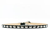 Xena Belt - Western Style Black Italian Leather Belt Silver Buckle Set - Streets Ahead