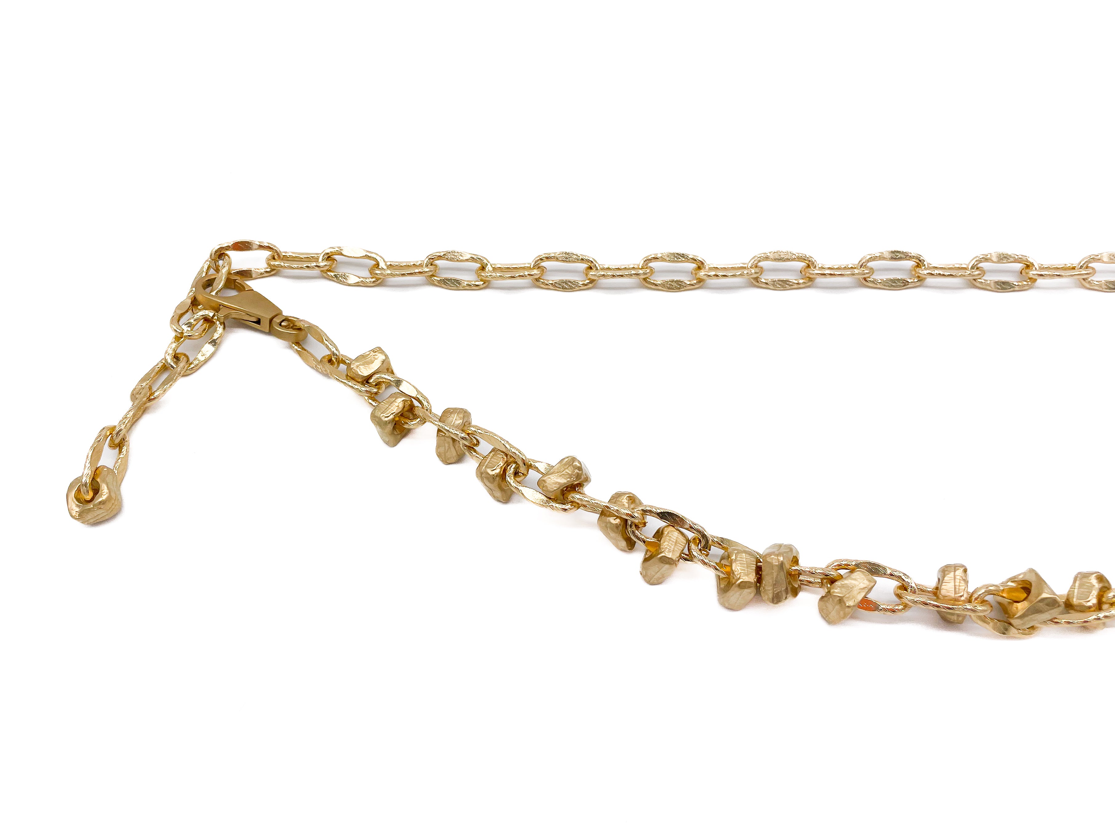 Streets Ahead Meredith Chain Belt — matte gold chain with charm detail, handcrafted in Los Angeles