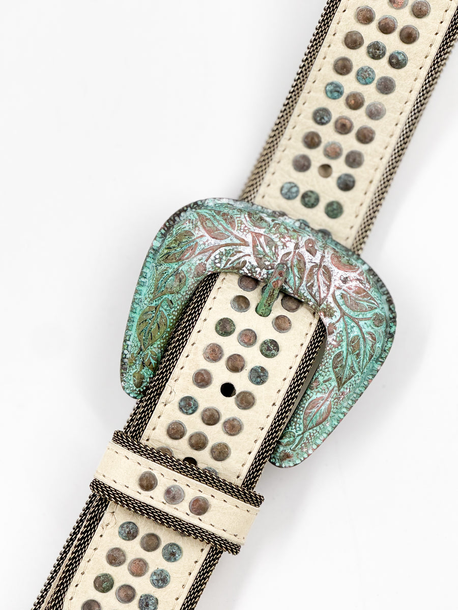 Flynn Belt - Western Studded Italian Leather Belt - Streets Ahead