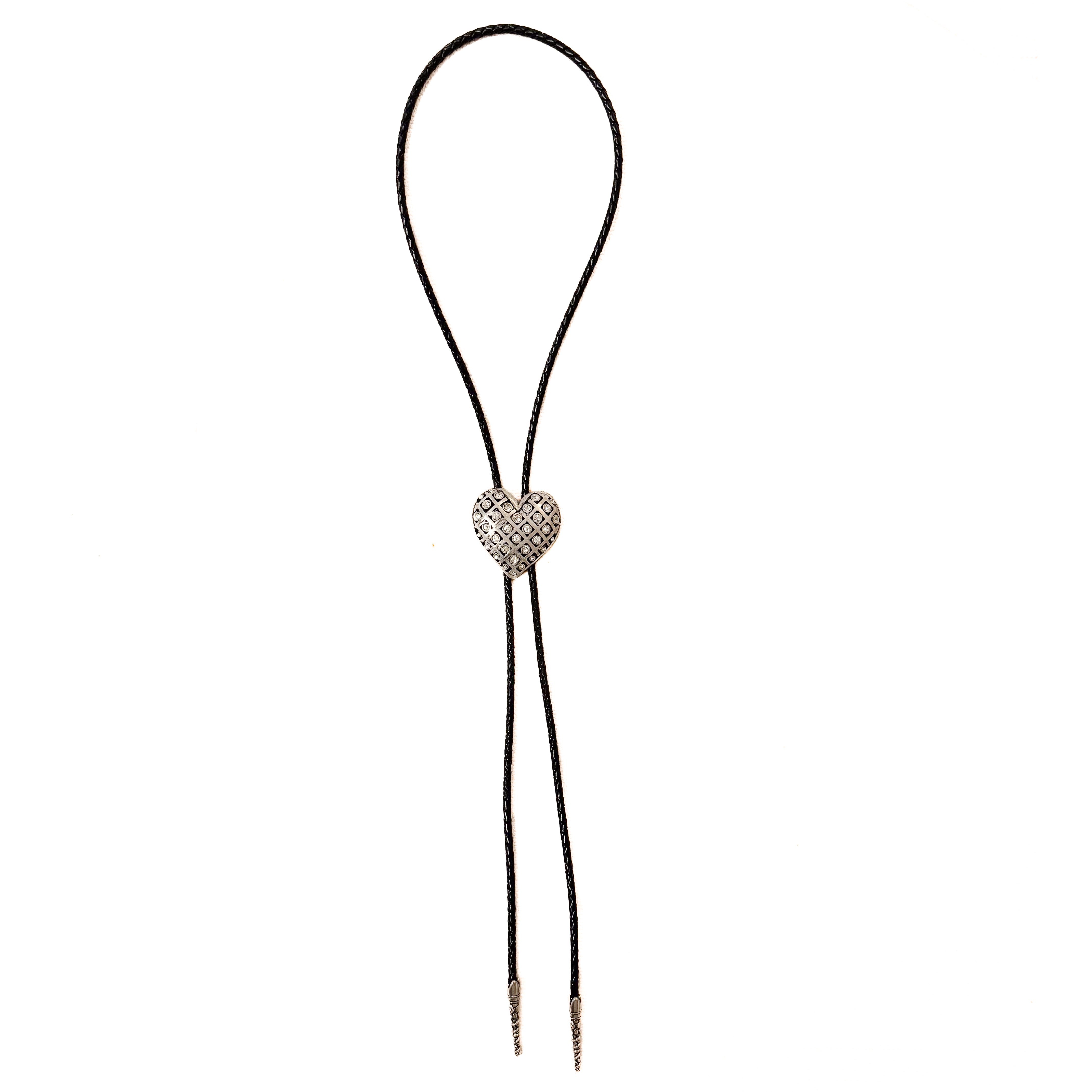 Crystal Heart Bolo Tie - Bolo Tie - StreetsAheadInc