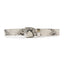 python embossed Italian leather belt with silver buckle - Streets Ahead