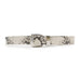 Lira Belt in Italian snake-embossed leather with brushed silver buckle, Streets Ahead