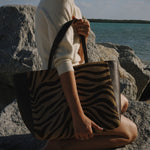 Savanna Tote - Brown Zebra Calf Hair - [description] - StreetsAheadInc
