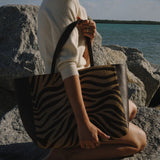 Savanna Tote - Brown Zebra Calf Hair - [description] - StreetsAheadInc