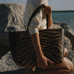 Savanna Tote - Brown Zebra Calf Hair - [description] - StreetsAheadInc