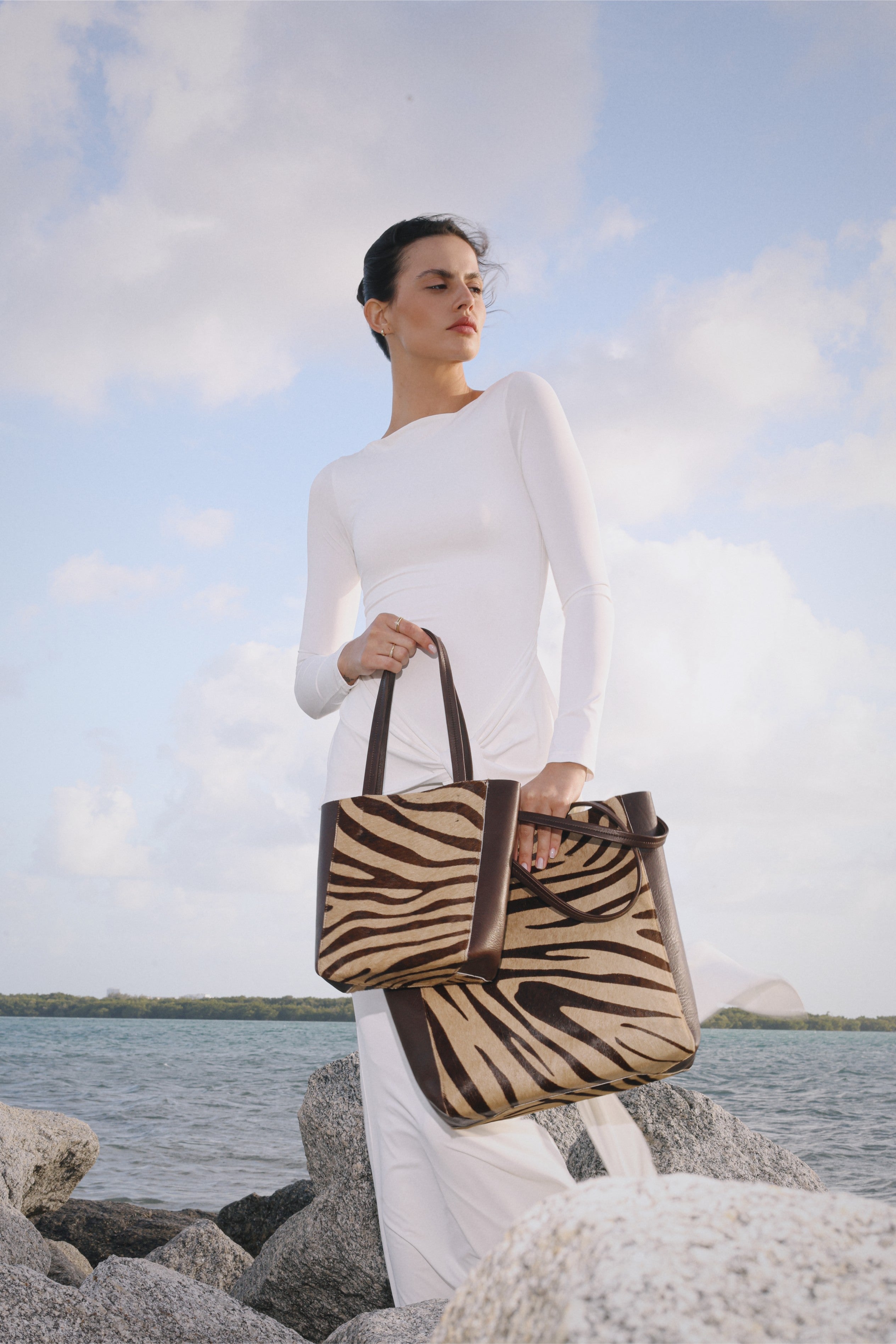 Mini Mara Shopper - Brown Zebra Calf Hair - [description] - StreetsAheadInc