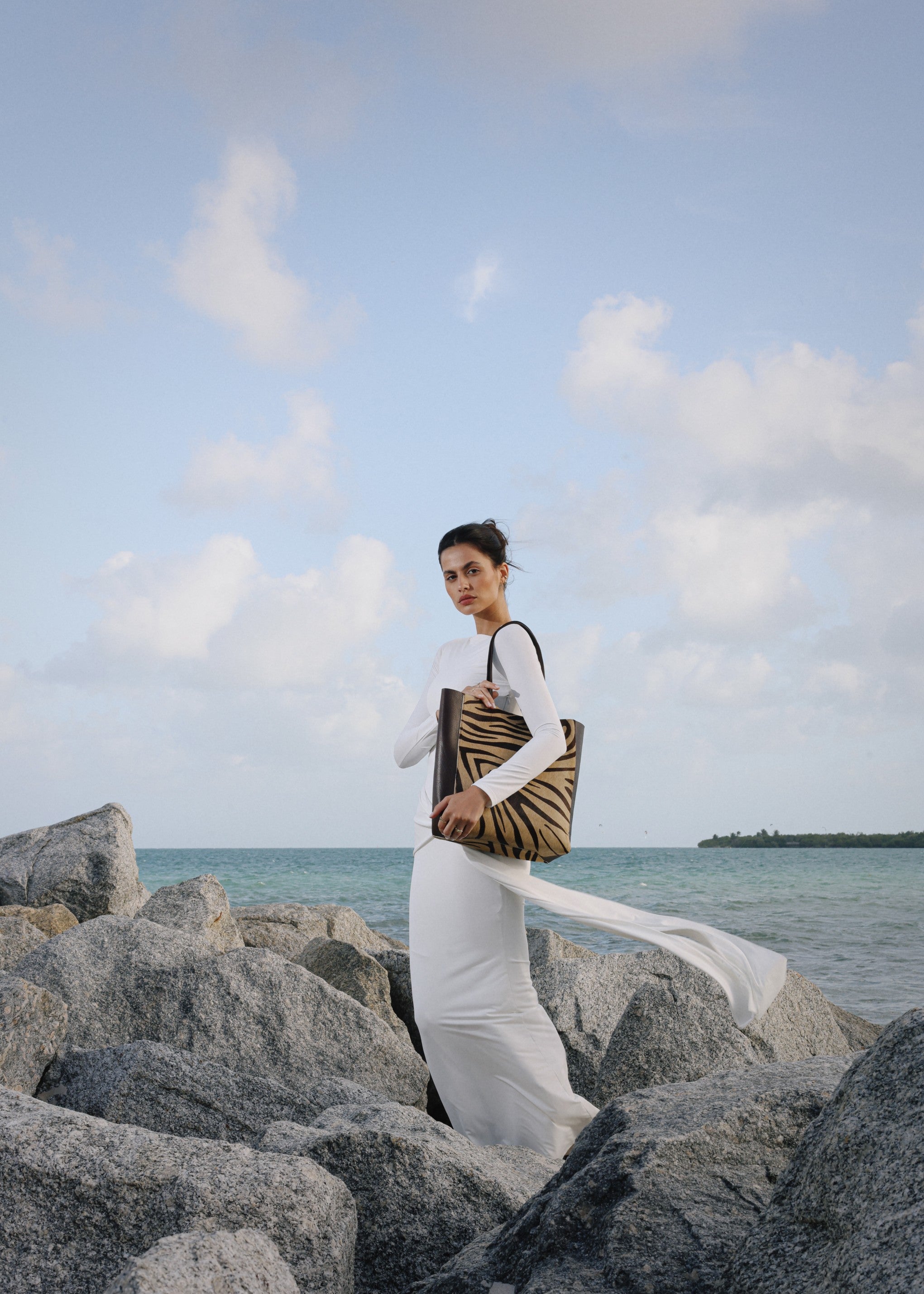 Mara Shopper - Brown Zebra Calf Hair - [description] - StreetsAheadInc