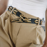 Kaida Snake Belt - Silver Hardware