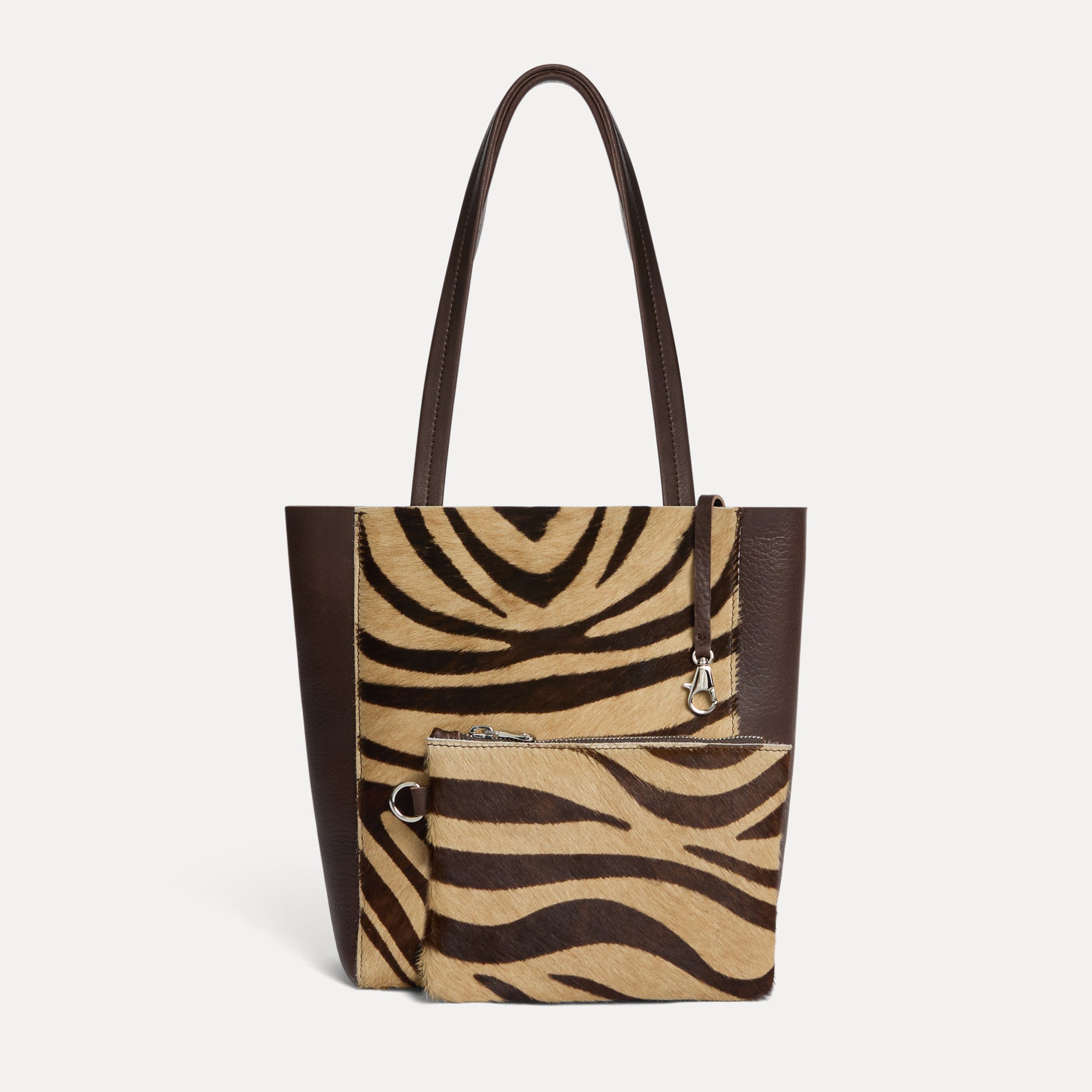 Mini Mara Shopper - Brown Zebra Calf Hair - [description] - StreetsAheadInc