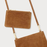 Margot Card Case Tan Suede